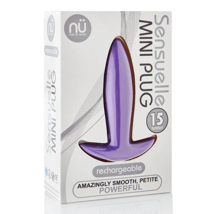 NU Sensuelle Sensuelle 15Function Vibrating MiniPlug Purple Vibrators