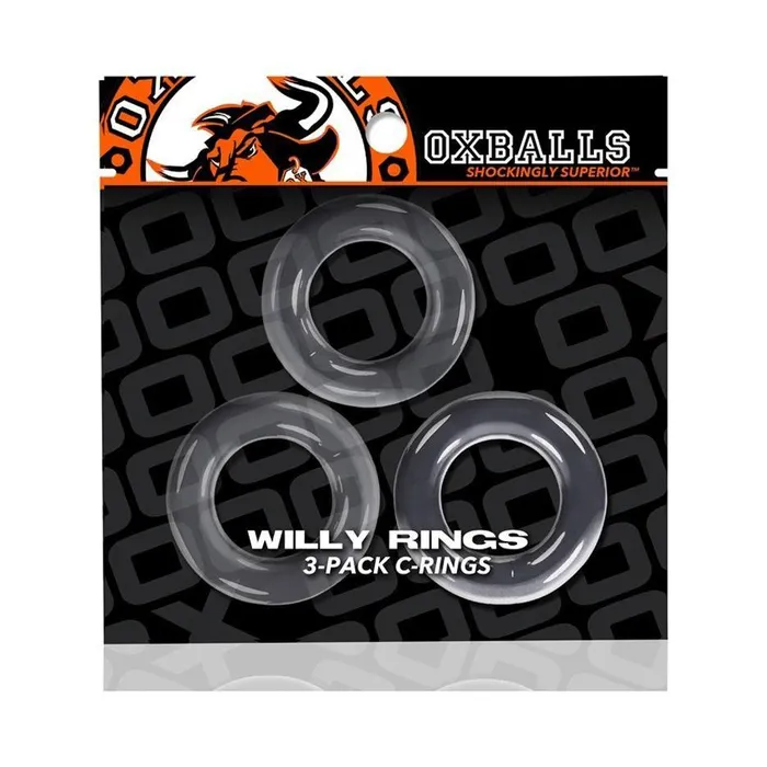 Oxballs LLC Dildos OxBalls Willy Rings 3 Pack Cock Rings Clear