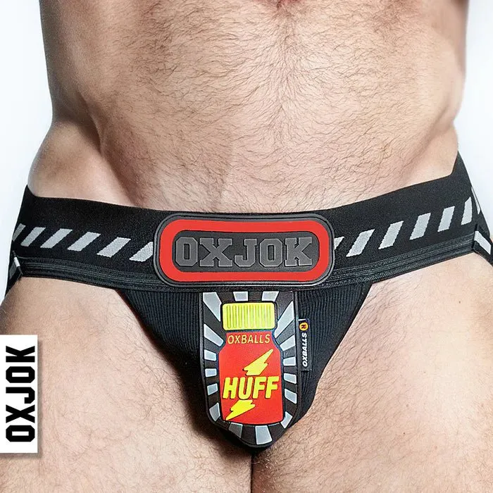 Oxballs LLC Oxballs Oxjok Popperjock 3D Rubber Huffer Jock BlackRed 4 Sizes Anal