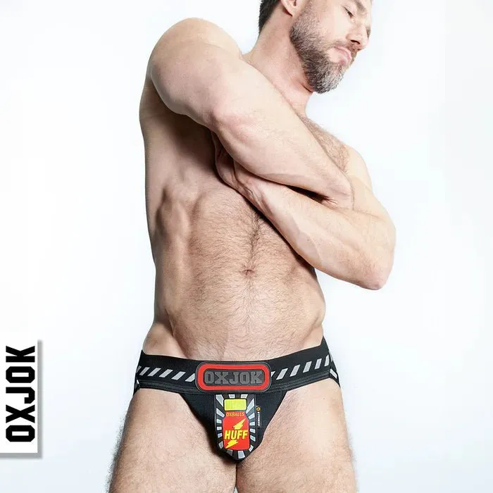 Oxballs LLC Oxballs Oxjok Popperjock 3D Rubber Huffer Jock BlackRed 4 Sizes Anal