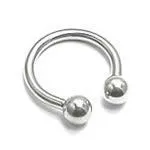 Painful Pleasures 10g Externally Threaded Stainless Steel Circular Barbell Dildos
