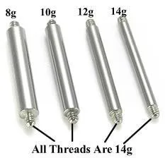 Painful Pleasures 12g Replacement Straight Externally Threaded Barbell Shaft Female Sex Toys Painful Pleasures 12g Replacement Straight Externally Threaded Barbell Shaft Female Sex Toys