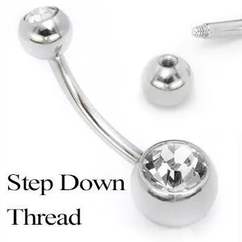Painful Pleasures 14g 716 EZ Piercing Crystal Jewel Belly Button Ring Male Sex Toys Painful Pleasures 14g 716 EZ Piercing Crystal Jewel Belly Button Ring Male Sex Toys