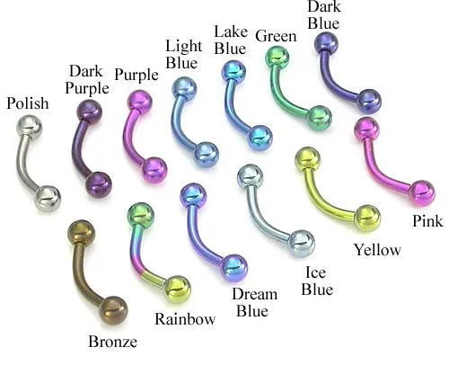 Painful Pleasures 18g Titanium Bent Barbell Top Grade Titanium Eyebrow Rook Tragus Jewelry Vibrators
