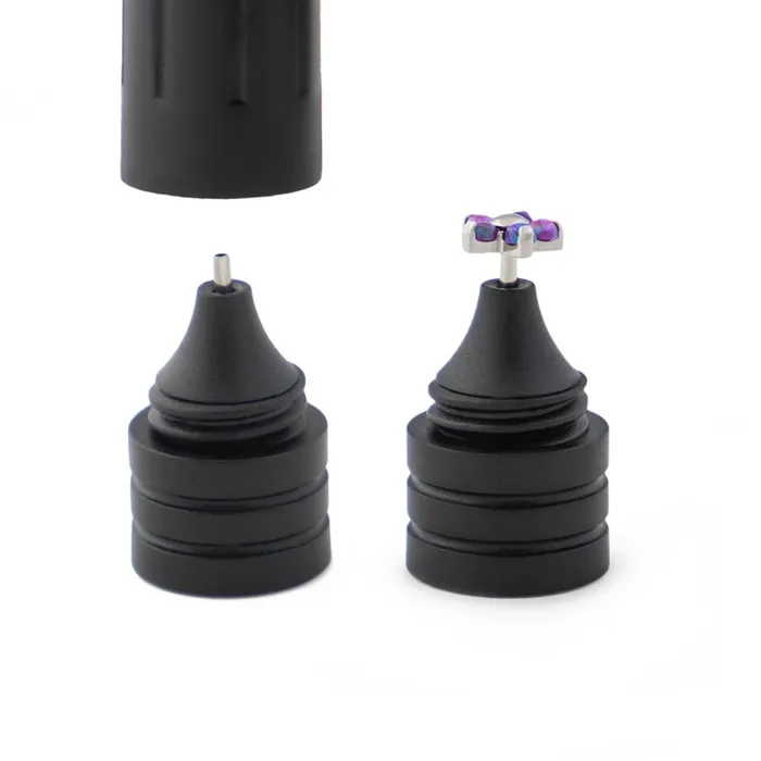 Painful Pleasures Anal Threadless Black Plastic Magnetic Body Jewelry Holder Price Per 1