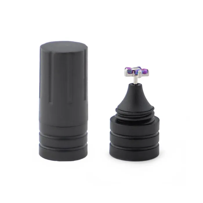 Painful Pleasures Anal Threadless Black Plastic Magnetic Body Jewelry Holder Price Per 1