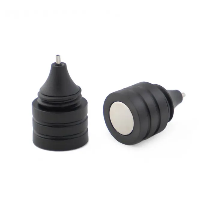 Painful Pleasures Anal Threadless Black Plastic Magnetic Body Jewelry Holder Price Per 1