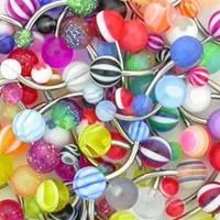 Painful Pleasures Female Sex Toys 14g 716 Mixed Acrylic Belly Button Rings Price Per 10 Painful Pleasures Female Sex Toys 14g 716 Mixed Acrylic Belly Button Rings Price Per 10