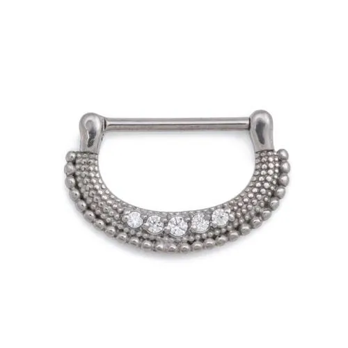Painful Pleasures Male Sex Toys 14g Micron Bead Crystal Jewel Steel Nipple Clicker Painful Pleasures Male Sex Toys 14g Micron Bead Crystal Jewel Steel Nipple Clicker