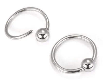 Painful Pleasures Male Sex Toys 16g Fixed Bead Stainless Steel Ring Annealed