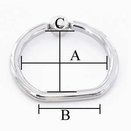 Painful Pleasures Male Sex Toys 16g Steel DRing Price Per 1