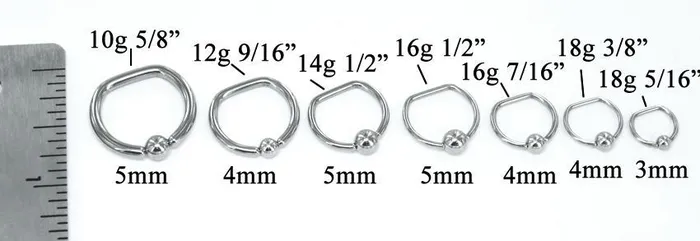 Painful Pleasures Male Sex Toys 16g Steel DRing Price Per 1
