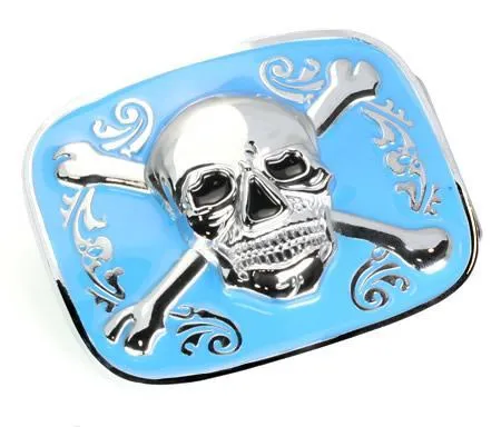 Painful Pleasures Vibrators Skull N Bones Rectangle Belt Buckles