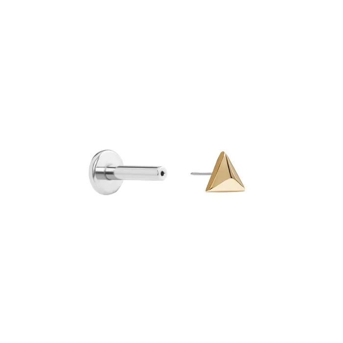Painful Pleasures Vibrators Tilum Pyramid 14kt Yellow Gold Threadless Top Price Per 1