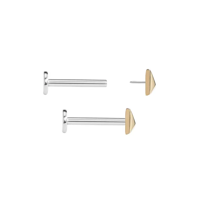 Painful Pleasures Vibrators Tilum Pyramid 14kt Yellow Gold Threadless Top Price Per 1