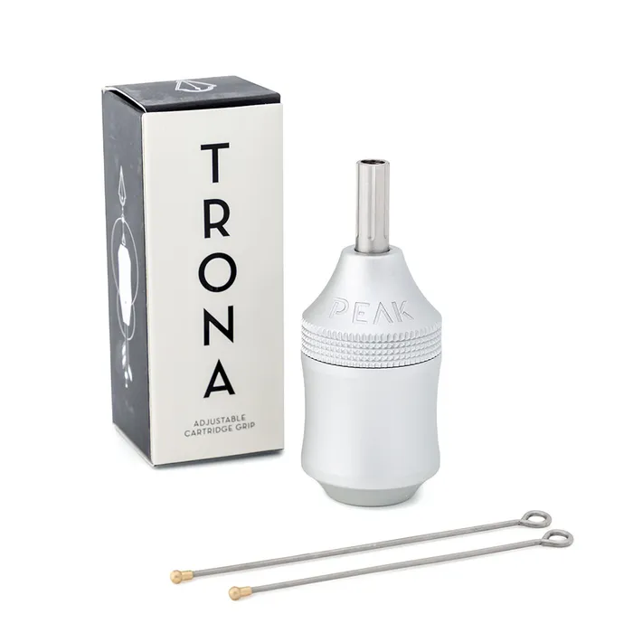 Peak Male Sex Toys Peak Trona Aluminum 34mm Adjustable Cartridge Grip Silver