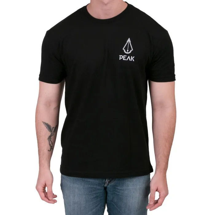 Peak Peak Needle Onyx Unisex Black Tee Anal