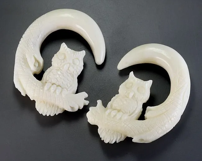 PERCHING OWLS Natural Bone CARVED Organic Body Jewelry 2mm 8mm Price Per 2 Elementals Organics Female Sex Toys PERCHING OWLS Natural Bone CARVED Organic Body Jewelry 2mm 8mm Price Per 2 Elementals Organics Female Sex Toys