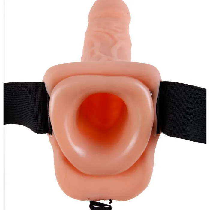 Pipedream Products Female Sex Toys Fetish Fantasy 7 Inch Hollow Dildo with Balls Strapon Harness Vanilla