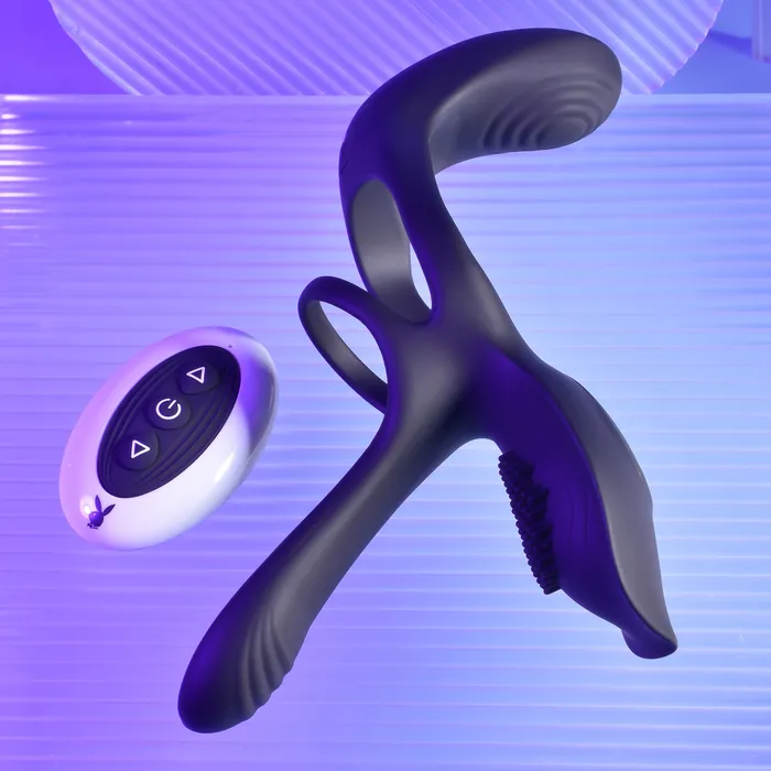 Playboy The Three Way Couples Vibrating Cock Ring Enhancer Evolved Novelties Couples