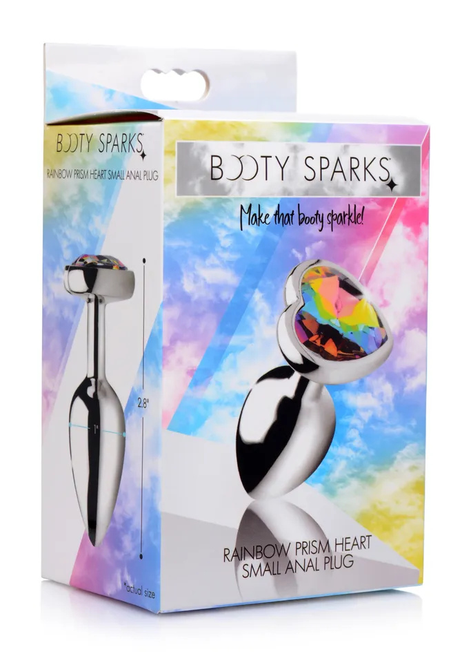 Pleasher Spot Anal Rainbow Prism Heart Anal Plug