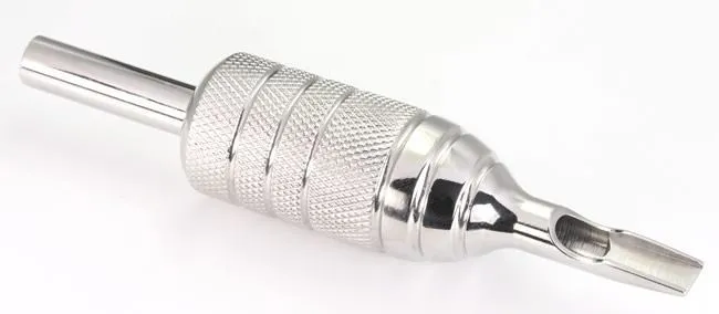 Precision Male Sex Toys 15FT 1 PIECE Combo Stainless Steel Tattoo 78 Grip with 15 FT Open Flat Tip