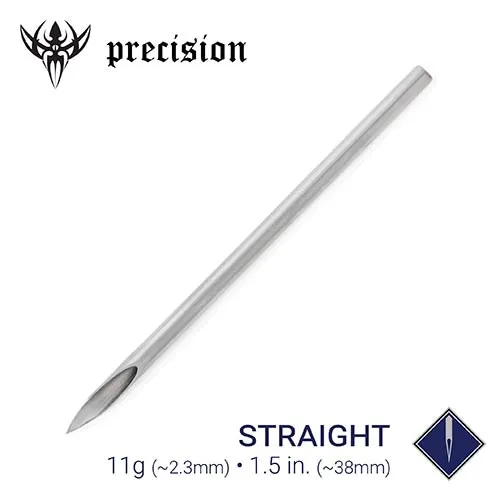 Precision Needles 11g Sterilized 15 Body Piercing Needles Box of 50 Female Sex Toys