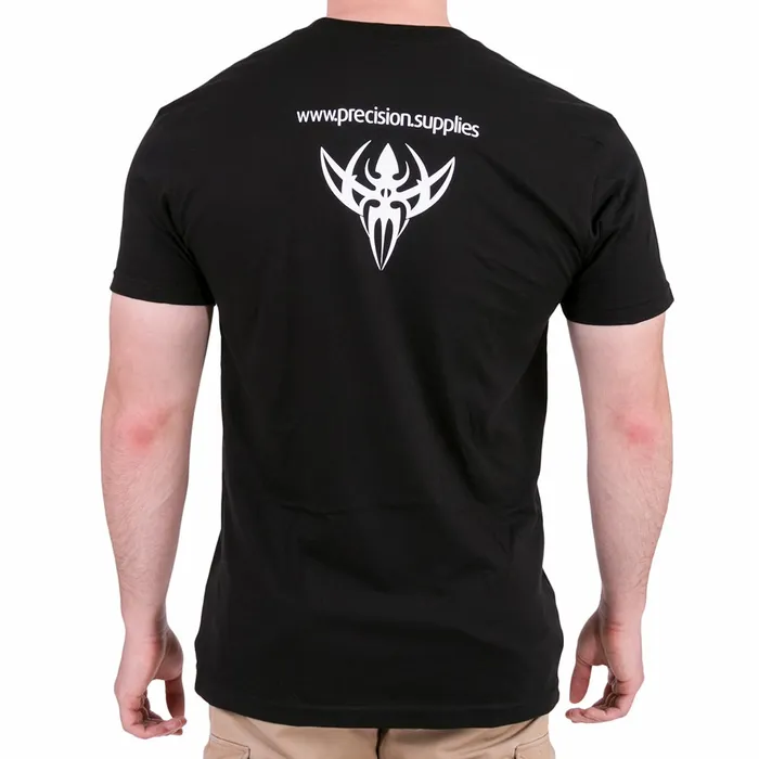 Precision Precision Unisex Black Logo ShortSleeved TShirt Anal