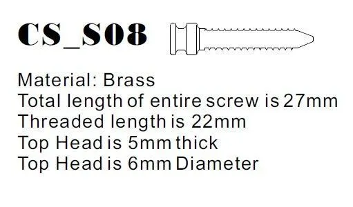 Precision Short Copper Contact Screw M4 Metric Version 8 Vibrators