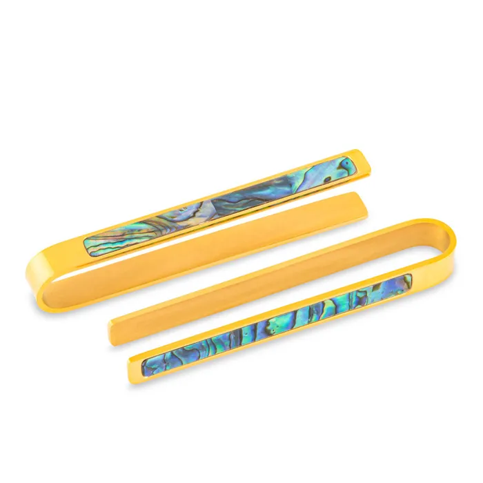 PVD Gold Abalone Clip Ear Weight Price Per 2 Painful Pleasures Vibrators