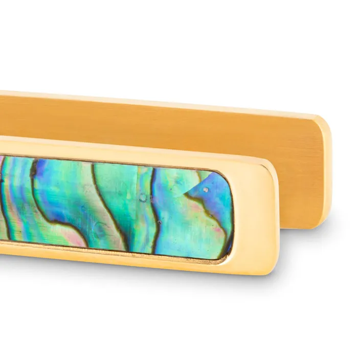PVD Gold Abalone Clip Ear Weight Price Per 2 Painful Pleasures Vibrators