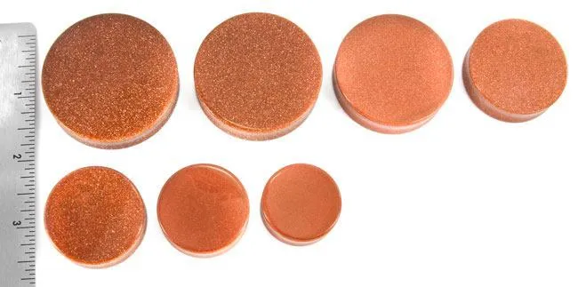 Red Goldstone Glass Double Flare Plug Price Per 1 Painful Pleasures Anal