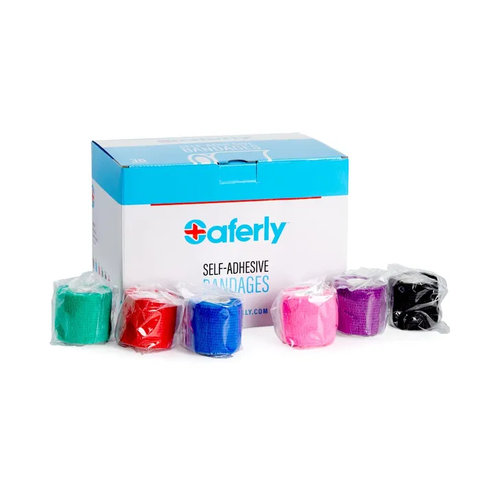 Saferly Anal Saferly 2 Medical Cohesive Wrap Assorted Colors Case of 36
