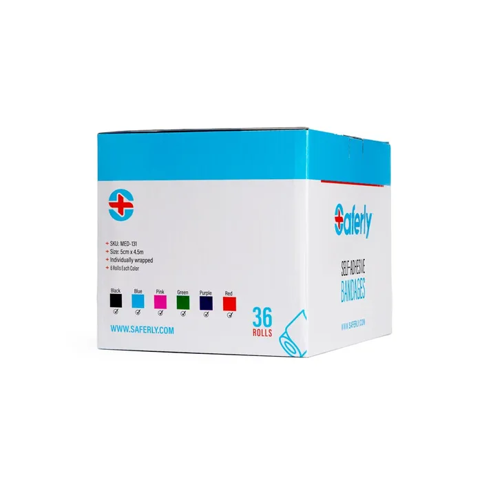 Saferly Anal Saferly 2 Medical Cohesive Wrap Assorted Colors Case of 36