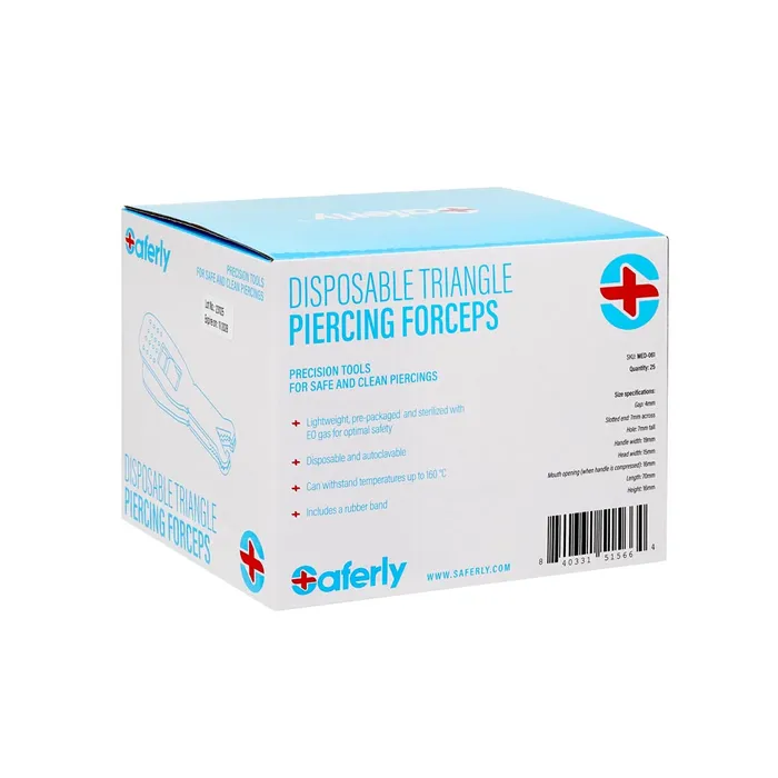 Saferly Triangle Disposable Piercing Forceps Saferly Vibrators