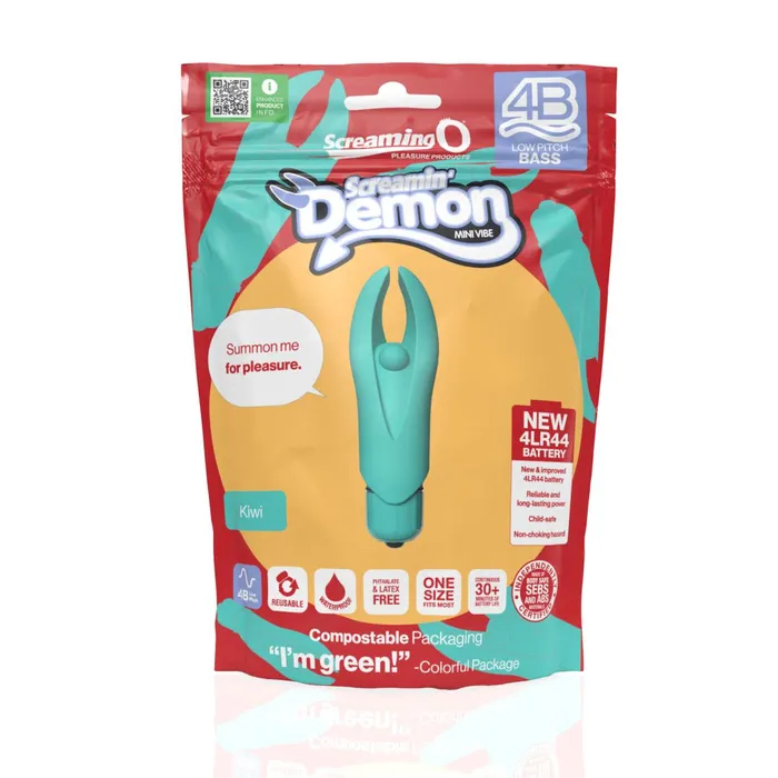 Screamin Demon 4B Rumbly Bullet Vibrator Mint Green Screaming O Female Sex Toys