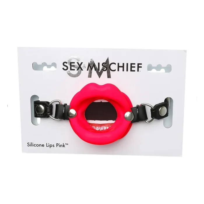 Sex and Mischief Silicone Lip Shaped Mouth Gag Red Sportsheets Anal