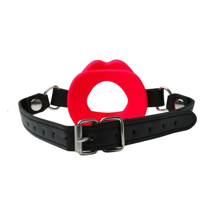 Sex and Mischief Silicone Lip Shaped Mouth Gag Red Sportsheets Anal
