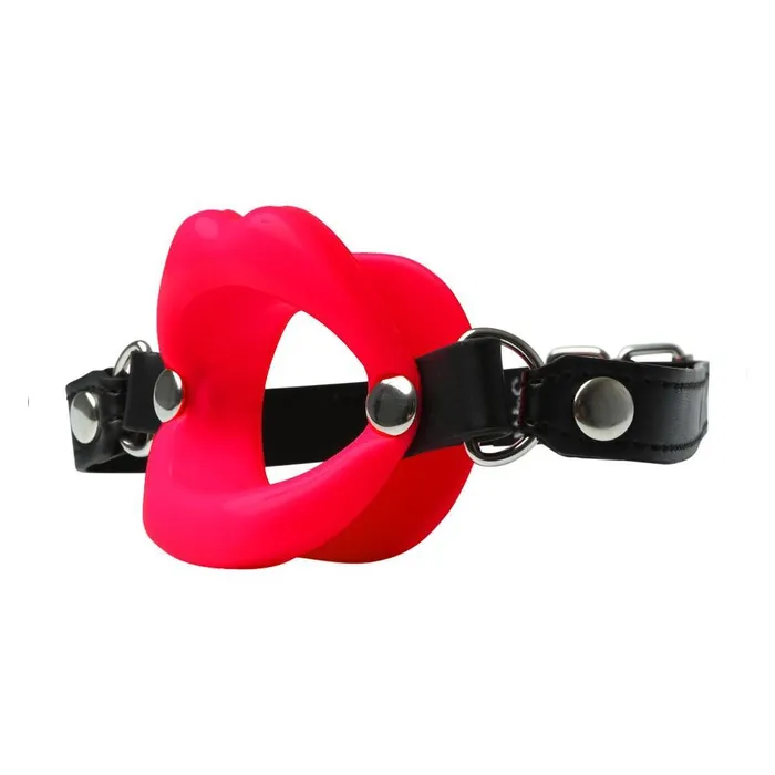 Sex and Mischief Silicone Lip Shaped Mouth Gag Red Sportsheets Anal