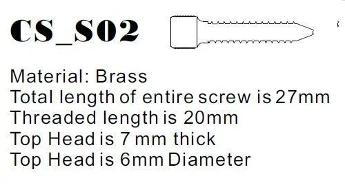 Short Brass Contact Screw M4 Metric Version 2 Precision Vibrators