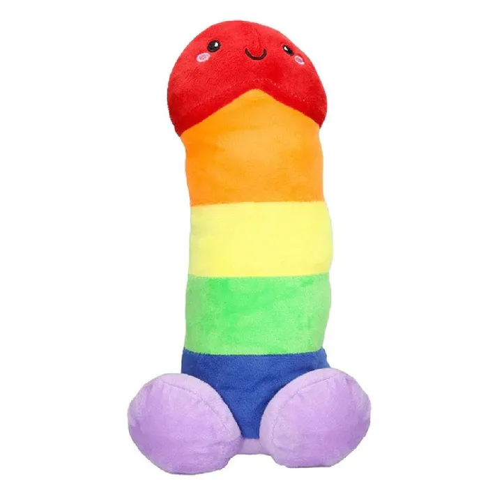 Shots Penis Stuffy 12 Inch Smiling Plush Rainbow Colored Penis Male Sex Toys Shots Penis Stuffy 12 Inch Smiling Plush Rainbow Colored Penis Male Sex Toys