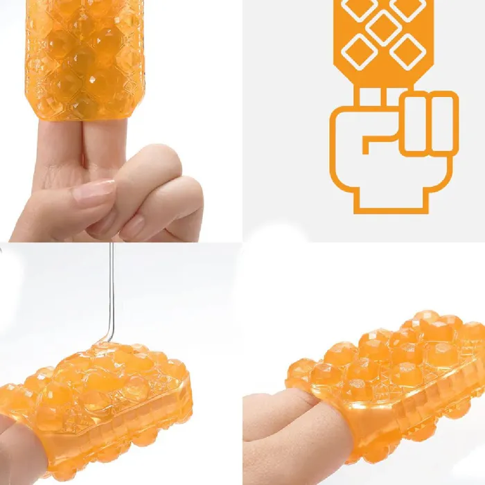 Tenga Uni Amethyst Textured Finger Sleeve for Stroking and Clit Massage Tenga Male Sex Toys