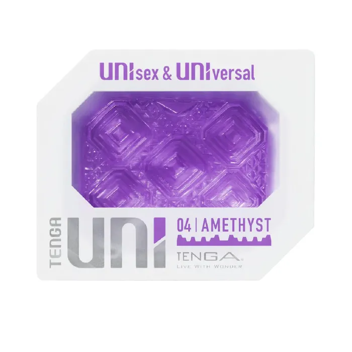 Tenga Uni Amethyst Textured Finger Sleeve for Stroking and Clit Massage Tenga Male Sex Toys