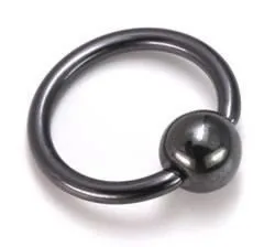 Tilum Anal Tilum 10g PVD Black Titanium Captive Bead Ring Price Per 1