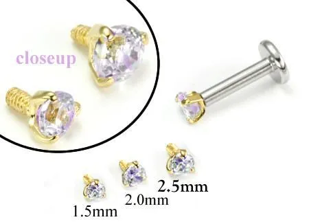Tilum Anal Tilum 18g16g Internally Threaded Yellow Gold ProngSet Lavender Jewel Top Price Per 1 Tilum Anal Tilum 18g16g Internally Threaded Yellow Gold ProngSet Lavender Jewel Top Price Per 1