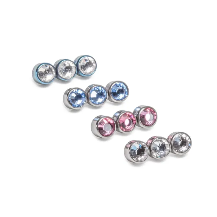 Tilum Dildos Tilum 14g12g Internally Threaded 3mm Jewel Stop Light Cluster Top Price Per 1
