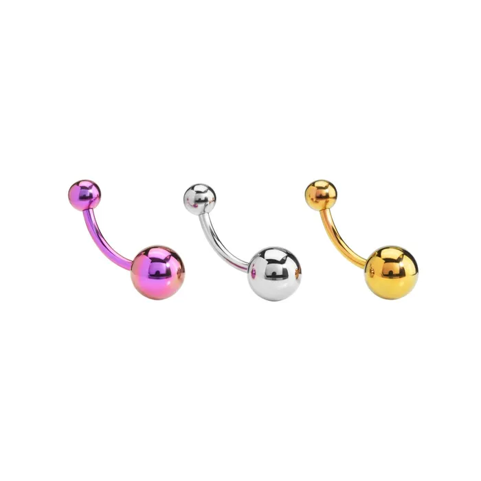 Tilum Internally Threaded Simple Titanium Belly Button Ring Pick Size Tilum Male Sex Toys