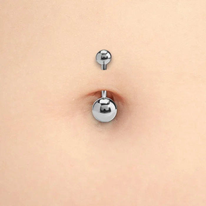 Tilum Internally Threaded Simple Titanium Belly Button Ring Pick Size Tilum Male Sex Toys