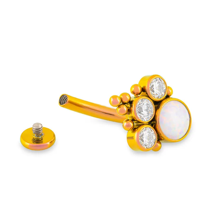 Tilum Male Sex Toys Tilum 14g 38 Internal Atlas Titanium Belly Button Ring