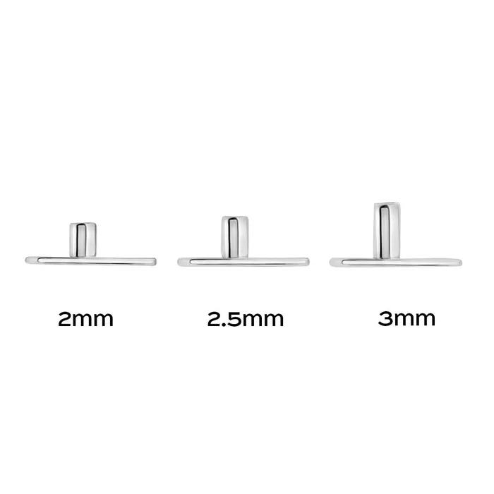 Tilum Male Sex Toys Tilum 14g Titanium Dermal Anchor with TwoHole Oval Base Price Per 1